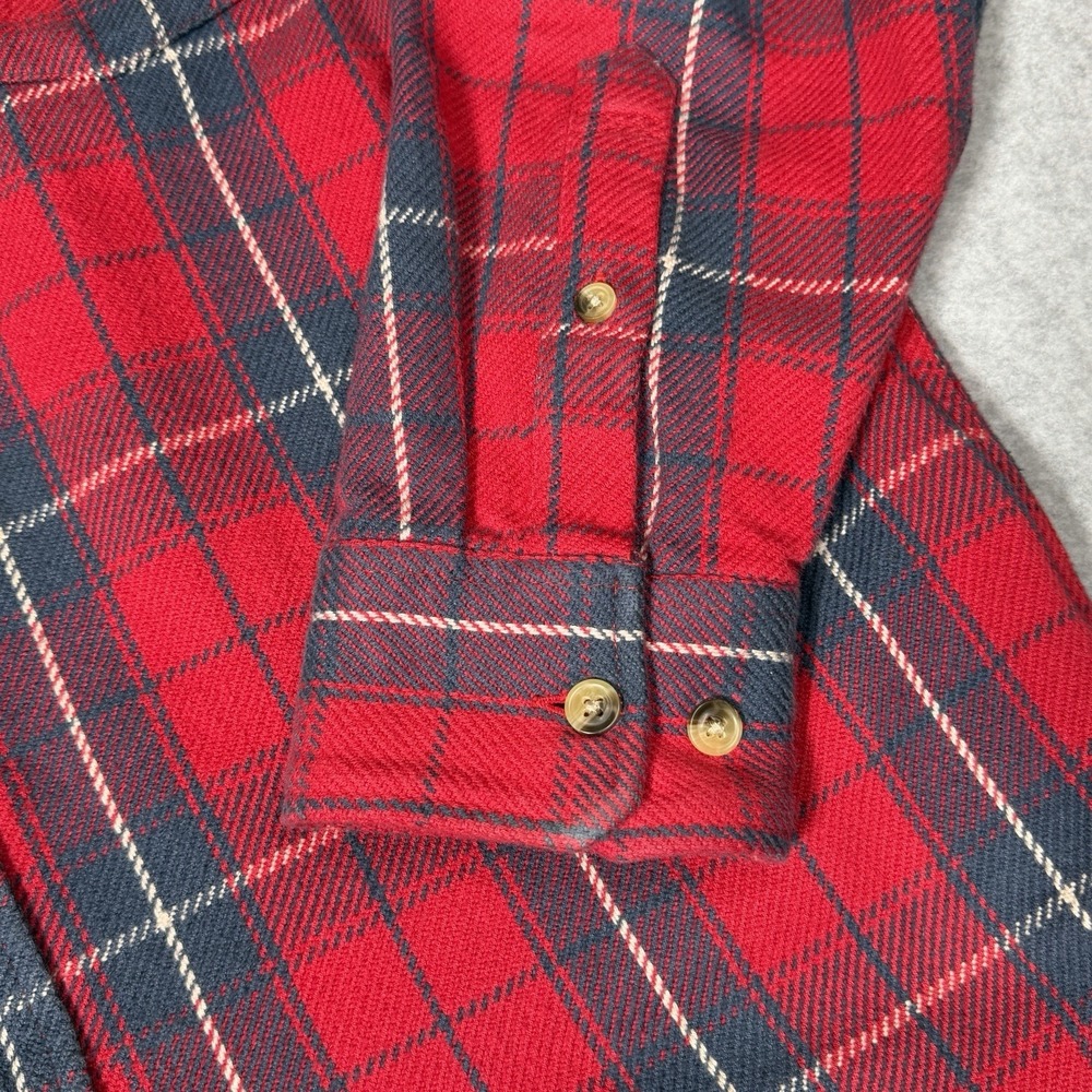 Dark Seas Division Anchor Pin Heavy Flannel Button Front Shirt Mens Medium Plaid - Picture 5 of 9